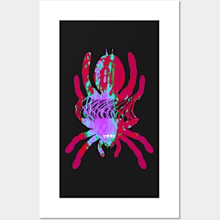 Tarantula Silhouette V43 (Tie Dye) Posters and Art